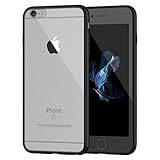JETech 3316466 Shock - Absorption Bumper and Anti-Scratch Clear Back Case for iPhone 6/6s - Black