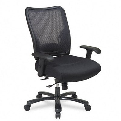 Office Star Big Mans Professional Mesh Seat and Double Air Grid Back Knee Tilt Chair with 2 Way Adjustable Arms