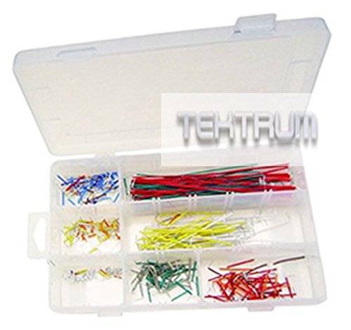 Tektrum Externally Powered Large Solderless 4660 Tie-Points Experiment Plug-in Breadboard + Pre-Formed Solid Jumper Wires for Proto-Typing Circuit/Arduino - Build Circuit Without Soldering