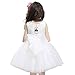 SKST Flower Girl Dress Lace, Baptism Dress Knee-Length Tutu Wedding Party White Princess Skirt for Toddler Baby Girl (4)