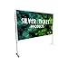 STE-169100 Silver Ticket Entry Level Indoor/Outdoor Portable Backyard Movie Projector Screen White Cloth Material (STE 16:9, 100