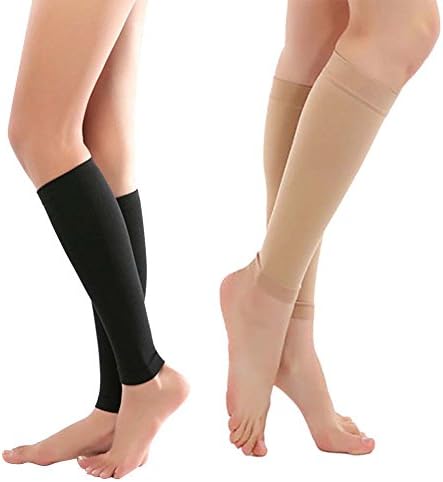 Fenta Pair Relieve Leg Calf Sleeve Brace Support Compression Varicose Socks