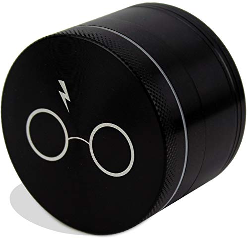 Official Potter Herb Grinder - Non Stick Multi Hole Design - 4 Piece Grinder For Herb & Spice With BONUS Scraper Tool - Potter Gifts - 2.3 Inches - Thumbnail 5