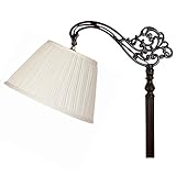 Upgradelights 10 Inch Eggshell Pleated Uno Lamp Shade for Down Bridge Lamps (6x10x7.5)