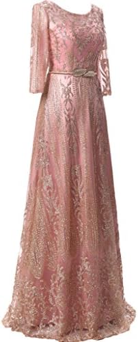 Ivydressing Evening Dress Elegant A-Line Mother Of Bride Dress Half Sleeves Long New