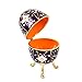 QIFU-Hand Painted Enameled Faberge Egg Style Decorative Hinged Jewelry Trinket Box Unique Gift For Home Decor