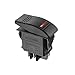 Seachoice Illuminated Contura Rocker Switch, On/Off, Black
