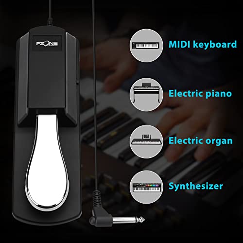 FZONE Universal Sustain Pedal for MIDI Keyboards Digital Pianos Foot