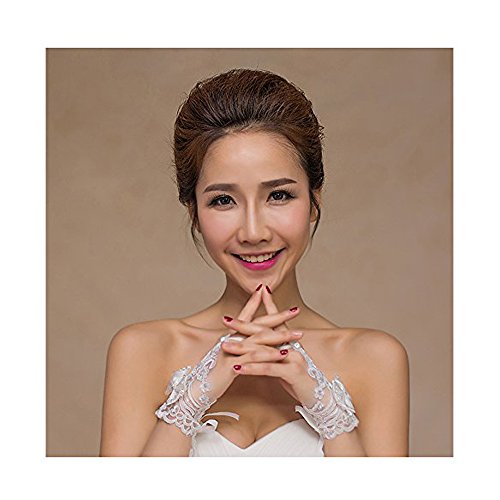VITORIA'S GIFT The Bride Marriage Dress Wedding Sequin Lace Gloves Wedding Gloves