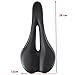 OUTERDO Hollow Mountain Bike Saddle Bicycle Soft Cushion Seat Black 28 x 13cm