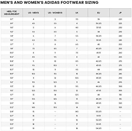 adidas wrestling shoes size chart