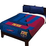 Bedspread Club Barcelona Fleece Fuzzy Messy FULL/MAT Sheets Set 5PC Sports Football LIMITED EDITION