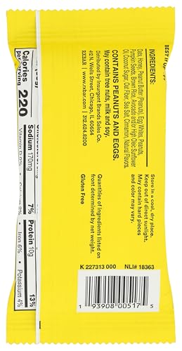 RXBAR HONEY CINNAMON PEANUT BUTTER AM PROTEIN BAR, 1.9 OUNCE