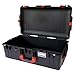 Black w/Red Handles & latches Pelican 1615 case. No Foam. with Wheels.
