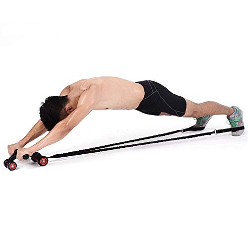 US-DXB-Roller-Drawstring-Waist-and-Abdomen-Weight-Loss-Fitness-Equipment-Indoor-Abdominal-Training-Device-Resistance-Band-Black