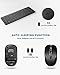 Mpow Wireless Keyboard and Mouse Combo, Ultra-Thin Chiclet Keyboard and Mute Mouse, 2.4GHz 26ft Wireless Connection with USB Receiver for PC Desktop Computer Laptop Mac Tablet (Black)