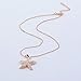 Lureme Women Pave Crystal Starfish Gold Tone Pendant Necklace Adjustable Length 01000791-2