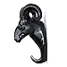HERNGEE Sheep Head Single Wall Hook/Hanger Animal Shaped Coat Hat Hook Heavy Duty, Rustic, Decorative Gift (Sheep Black)