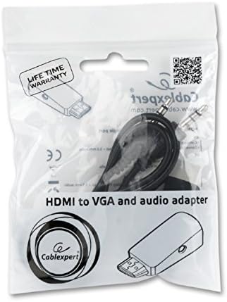 Gembird a-hdmi-vga-02 Video Cable Adapter - Video Cable Adapters (HDMI, VGA (D-Sub), Male, Female, Black, 3.5 mm (1/8 Inch) - Image 3