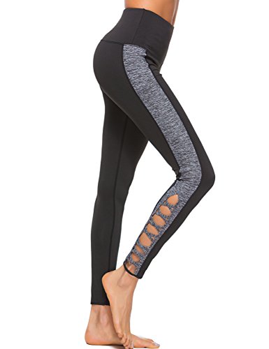 Workout Leggings For Women Crisscross Strappy High Waisted Fitness Yoga Sports Pants(M,2092Black2) - Thumbnail 4