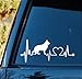 Bluegrass Decals German Shepherd Heartbeat Monitor Decal Sticker (White, 7.5