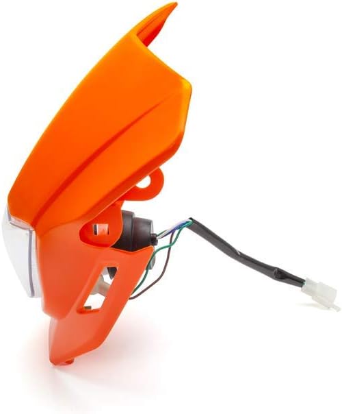 Alchemy Parts Motorbike Headlight - Supermoto & Streetfighter - Orange - 12V 35W - Image 4