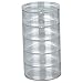 TDOTM 4/5 Layer-2Pack Big cylinder Stackable Transparent Round PS Plastic Cosmetics Jewelry Beads Sewing Pills Storage Container Box (5Layer)