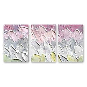 Canvas Wall Art Abstract Oil Painting Features Painting Artwork for Home Prints Framed - 16"x24" x 3 Panels