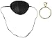 Costume Culture Men's Pirate Patch and Earring, Black, One Size