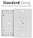 Self-Closing Outlet Cover (3 Pack), Fosmon Baby Guard Standard Wall Outlet Plate [Baby-Proofing | Child Safety] Electrical Socket Plugs Automatic Sliding Cap Cover - White
