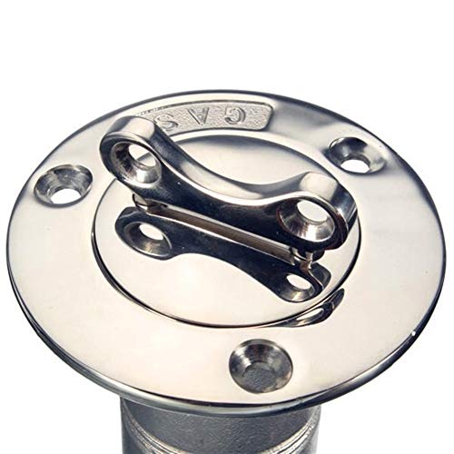 Zesion Marine Yacht Accessories 1.5inch Boat Marine Deck Fill Filler Keyless Cap Gas Fuel Tank 316 Stainless Steel