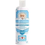 Pawtitas Natural Oatmeal Cat Shampoo and Conditioner leaves your Kitty Coat Clean, Silky and Smooth Kitten Hypoallergenic Pet Shampoo for Grooming Manufactured with Certified Organic Ingredients 16 OZ