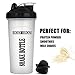 Clearance Sale- Mix Whip Blend & Shake Clear Classic Colored Screw Top Shaker Bottle Sport Mixer Smoothie Protein Weight Loss Shakes & Powders20oz Black)