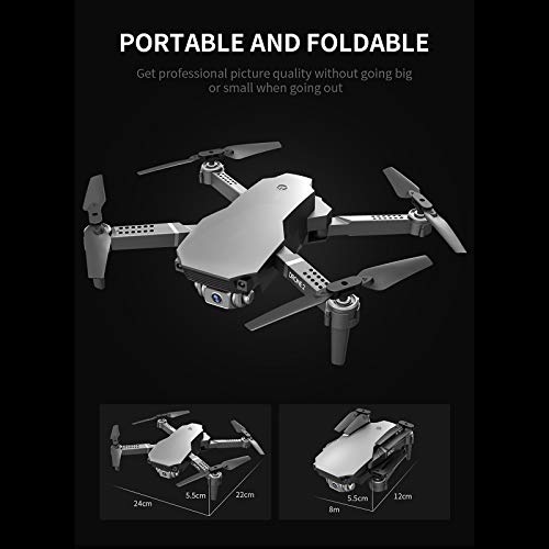 H702 Mini Drohne mit HD 4K Pixel Dual-Kamera, Bürstenlosen, 4-Achsen Faltbare Drohne, GPS WiFi FPV RC Quadcopter, Lange… – Bild 4