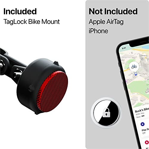 TagLock AirTag Bike Mount, Hidden Apple AirTag Bicycle Reflector