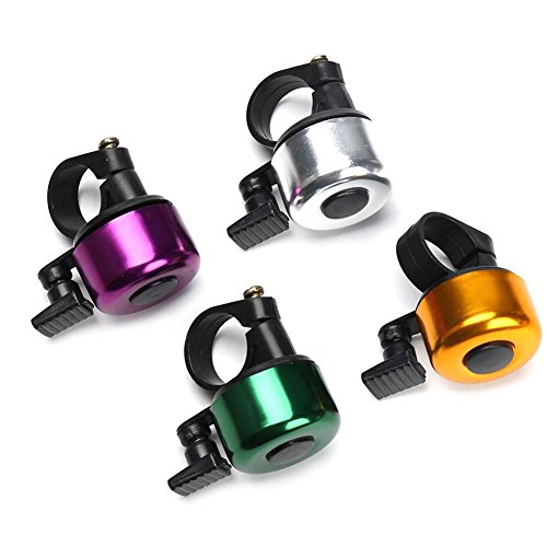 Chige Mini Bicycle Bell and Horns for adults Vintage Round Handlebar Mount with Aluminum Alloy Cover Safety Warning Bike Bells (Green)