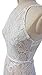 DEARCASE Women Sexy Backless Floral Lace Crochet Summer Beach Mini Dress White White Small