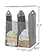 STORAGE MANIAC 2-Pack Hanging Laundry Hamper, Front See-Through Mesh Bag, Slim Basket, Double Hanging Closet Hamper, Narrow Organizer, Grey