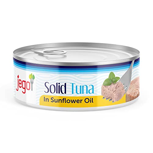 Jego Solid Tuna in Sunflower Oil Wild Natural Catch Tuna Keto Low
