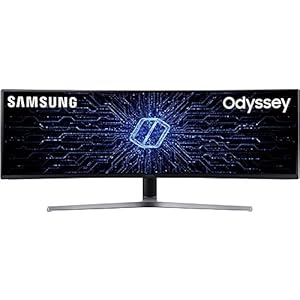 Samsung-LC49HG90DMUXEN-49-Curved-Ultra-Wide-LED-Monitor-3840-x-1080-144Hz-1ms-Quantum-Dot-Freesync-2-x-HDMI-Displayport-USB-Black Samsung LC49HG90DMUXEN 49" Curved Ultra Wide LED Monitor - 3840 x 1080, 144Hz, 1ms, Quantum Dot, Freesync, 2 x HDMI, Displayport, USB, Black
