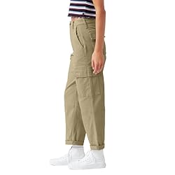 Dickies Women's Cropped Cargo Pant, Desert Sand, 27