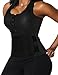 Lelinta Neoprene Sauna Suit - Sauna Tank Top Vest with Adjustable Shaper Trainer Belt,Black,6XL(Fit For Waist:39.4