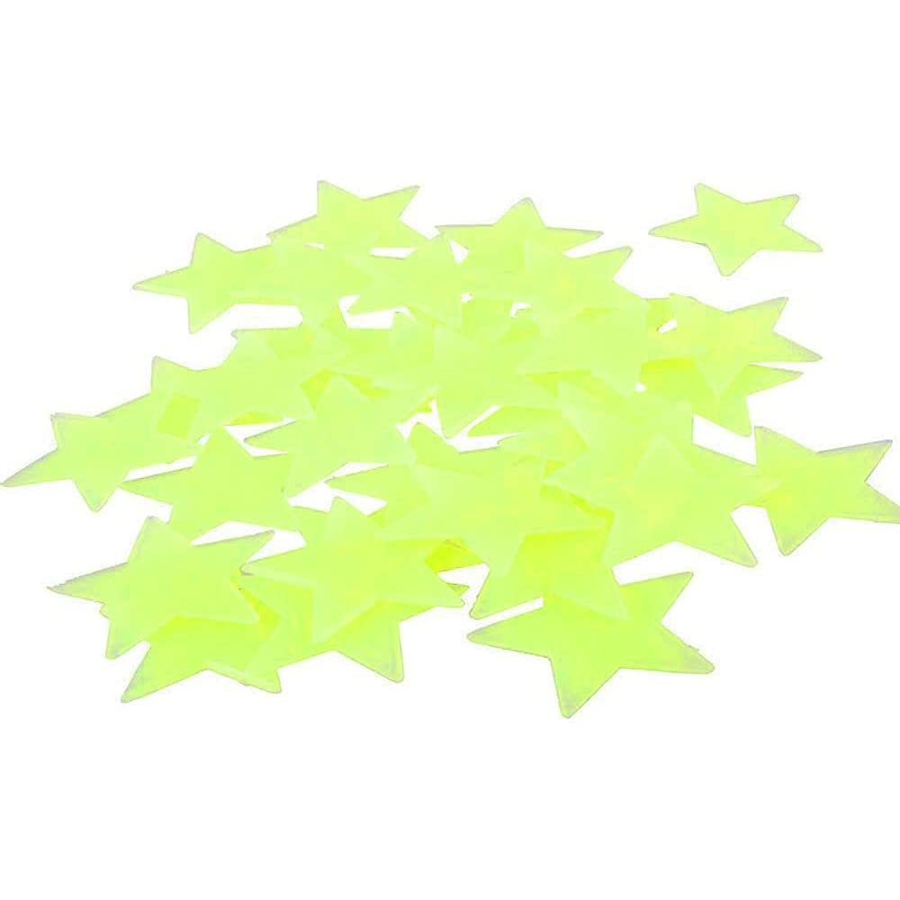 200 Glow in The Dark Stars Wall Stickers Kids Bedroom Nursery Fun Girl Luminous DIY Wall Decal Murals for Baby Living Room Decoration Childrens Party Bag Filler Stocking Gift