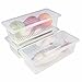 Food Storage Container, (Pack of 3) 77L Plastic Food Storage Container with Removable Drain Plate and Lid, Stackable Freezer Storage Containers Keep Fresh for Storing Fish, Meat, Vegetables and More