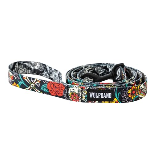 Wolfgang Heavy Duty Dog Leash, Pull-Tested to Over 800 lbs for Walking & Training, LosMuertos Print, Large