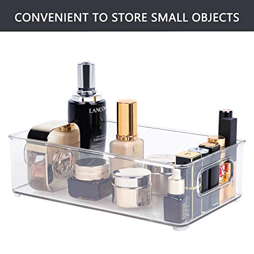 Plastic-Refrigerator-Organizer-Bins-4-Piece-Fridge-Organizers-and-Storage-Clear-Bin-with-Handle-for-Kitchen-Pantry-Premium-BPA-Free-Freezer-Organizer-Bins