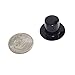 Top Hats - Black Plastic (28 x 17mm, 24/pcs)