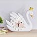 Fantasy Fields Swan Lake Kids Wall Clock, Silent, with Decorative Water-Based Paints for Kids & Nursery, Hand Painted Kids Room Decor, White/Swan, 10