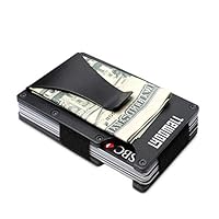 YOOMALL Minimalist Wallet with Money Clip Aluminum Credit Card Holder Slim Front Pocket RFID Blocking