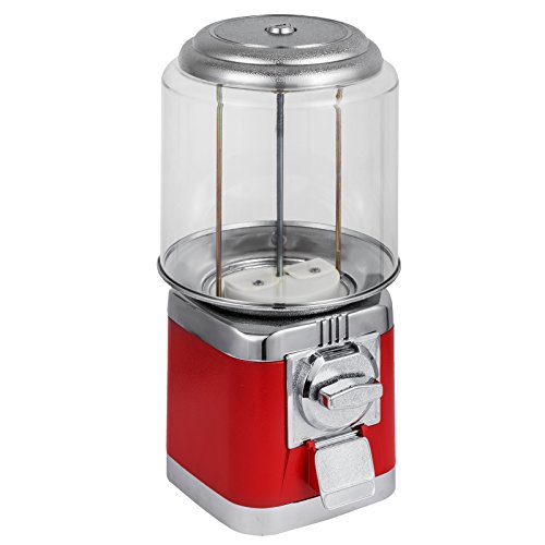 Happybuy Candy Gumball Dispenser All Metal Outside Construction Candy Gumball Bulk Vending Machine 10 lbs Candy capacity Quarter Vending Machine (Red) - Thumbnail 3